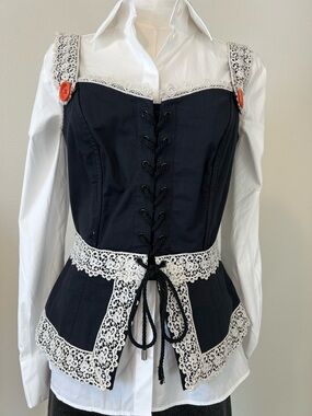 Dolce & Gabbana Vintage Lace-Up Corset Top (IT 42)